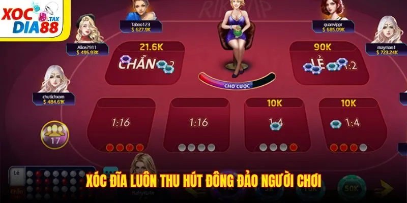 Xóc đĩa luôn thu hút đông đảo người chơi